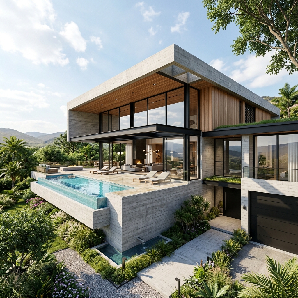 Modern luxury villa render